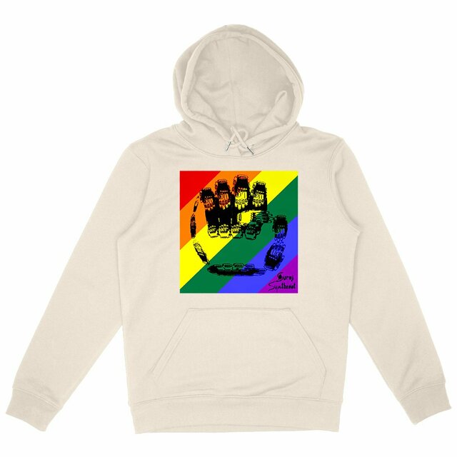 Unisex Heavyweight Hoodie🌈Fractal Fist Unity - Image