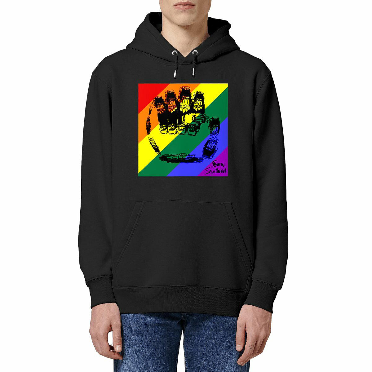 Unisex Heavyweight Hoodie🌈Fractal Fist Unity