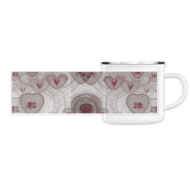 Hearts Enamel mug