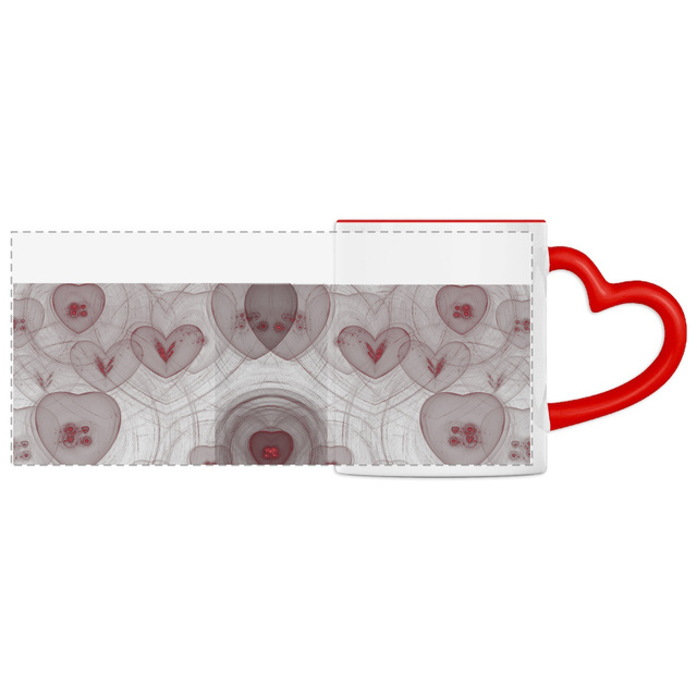 Hearts Mug with Heart Handle