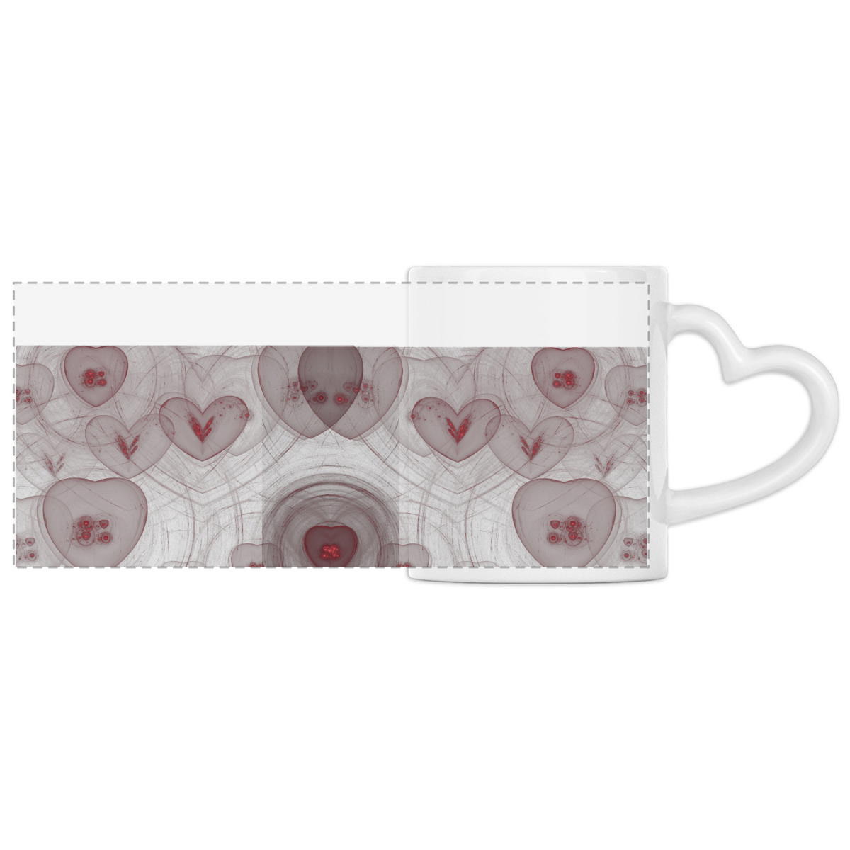 Hearts Mug with Heart Handle - Image