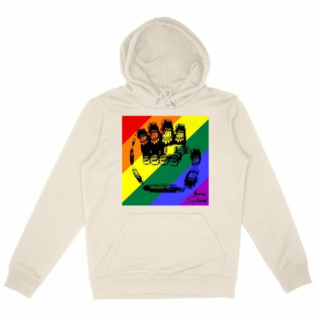 Unisex Heavyweight Hoodie🌈Fractal Fist Unity - Image