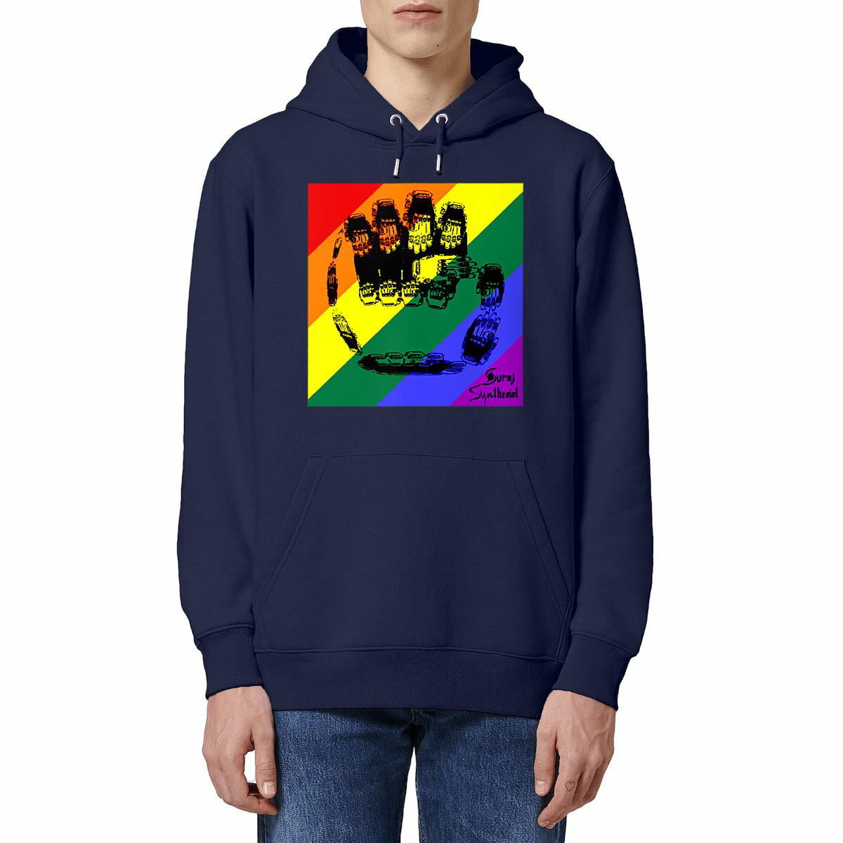 Unisex Heavyweight Hoodie🌈Fractal Fist Unity