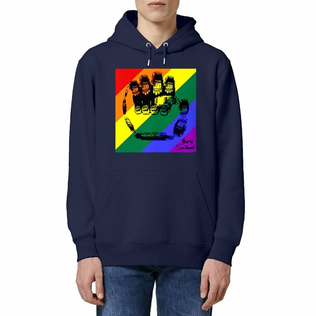 Unisex Heavyweight Hoodie🌈Fractal Fist Unity