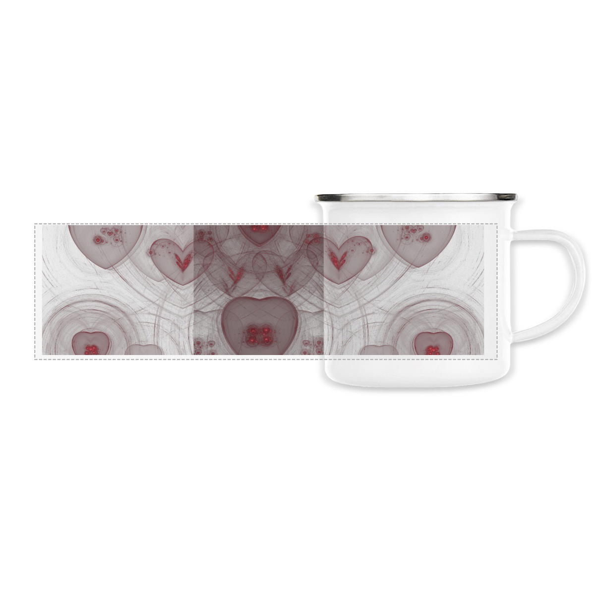 Hearts-2 Enamel mug