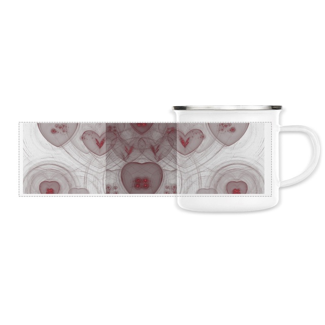 Hearts-2 Enamel mug