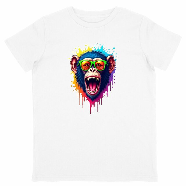 Image back T-Shirt unisexe enfant monkey pop art ref 4030