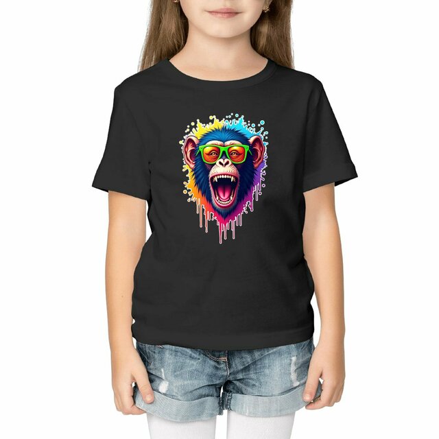 Image front T-Shirt unisexe enfant monkey pop art ref 4030