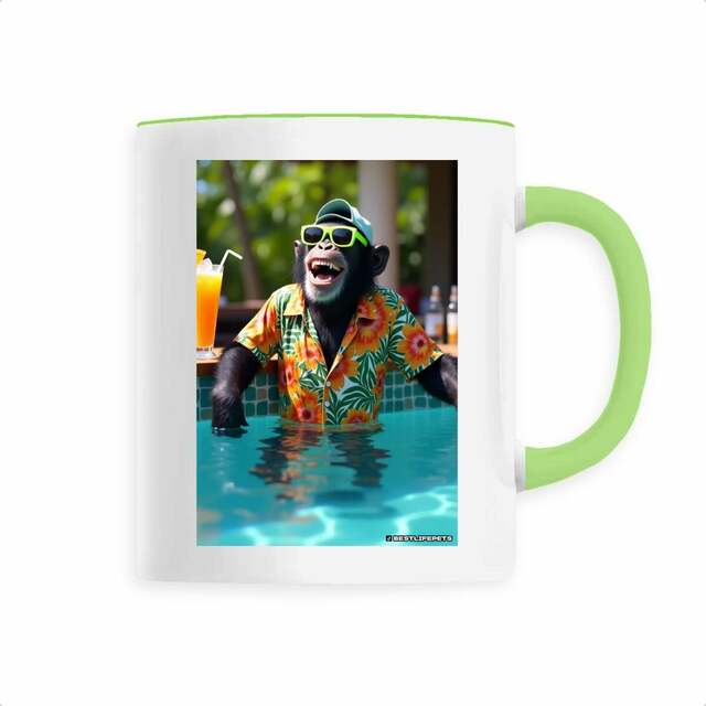 Image back Mug céramique rectangle monkey ref 3015