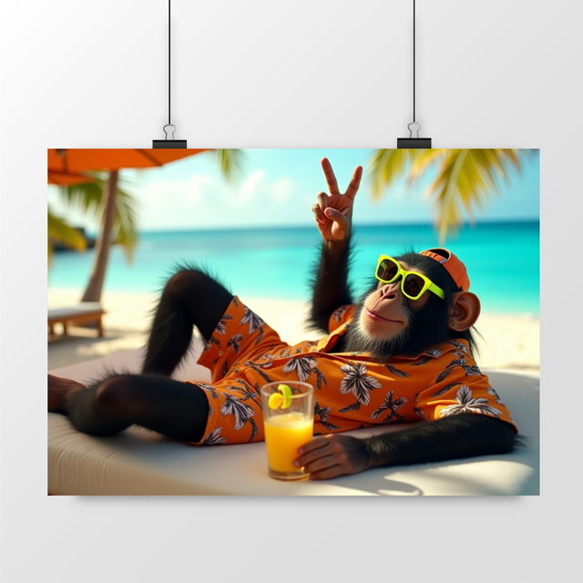 Image front Poster paysage Monkey ref 1043