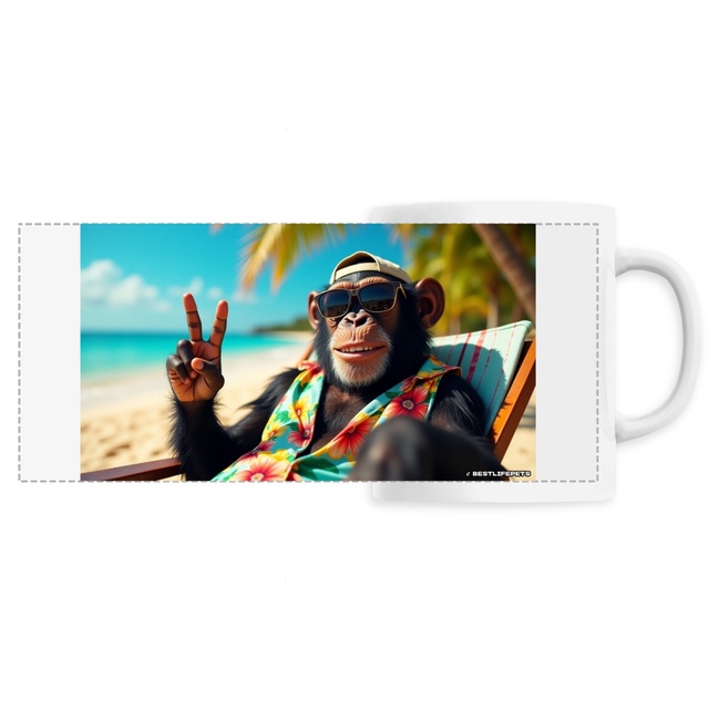 Image front Mug céramique panoramique monkey ref3 3003