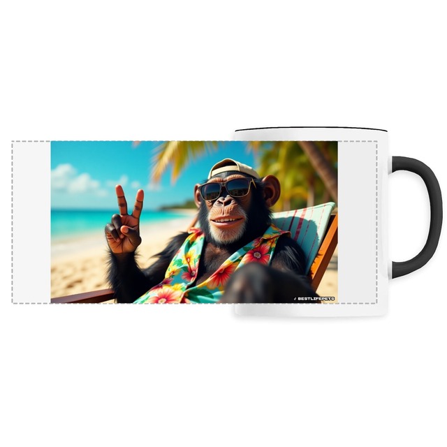 Image back Mug céramique panoramique monkey ref3 3003