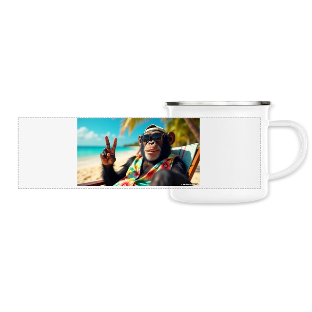 Image front Mug métal panoramique monkey ref 3004