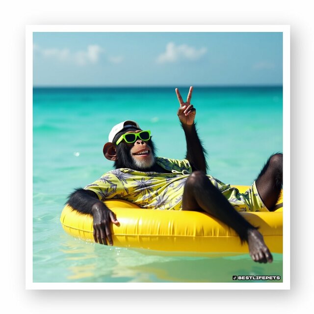 Image front Sticker carré Monkey ref 2006