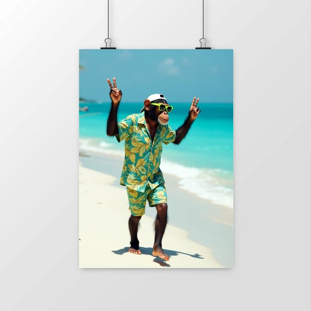 Image front Poster portrait Monkey ref 1029
