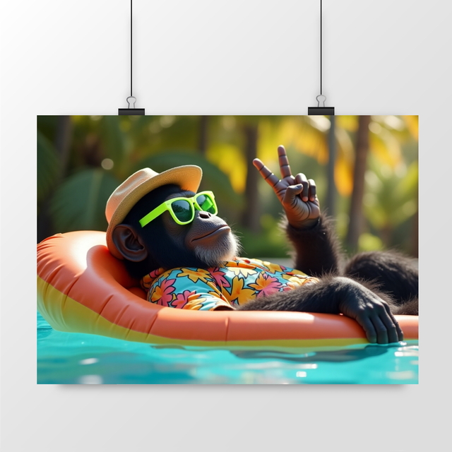 Image front Poster paysage Monkey ref 1031