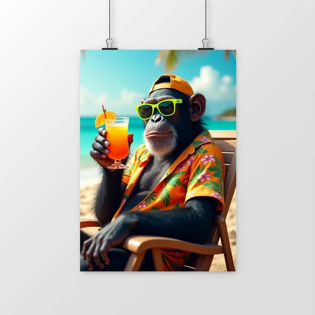 Image front Poster portrait Monkey ref 1022