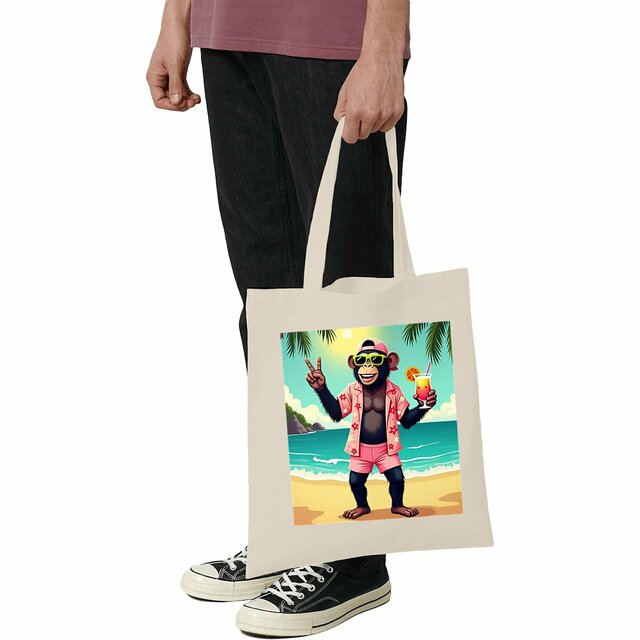 Image front Tote bag léger monkey ref 5021