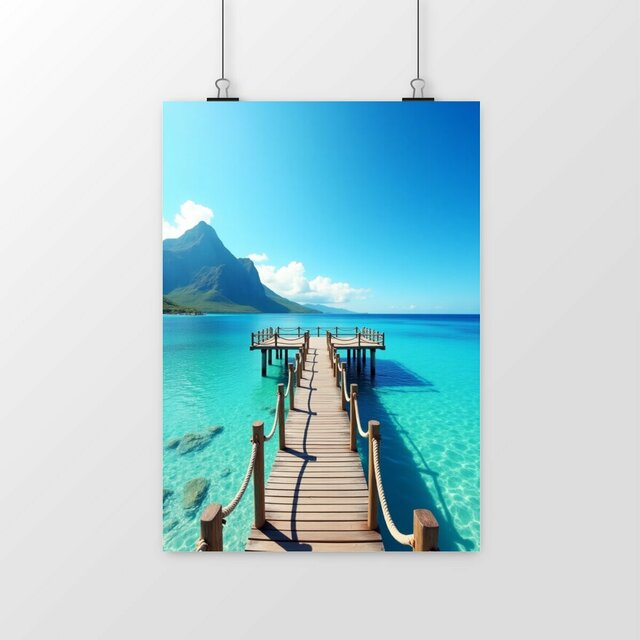 Image front Poster portrait plage paradisiaque ref 1051