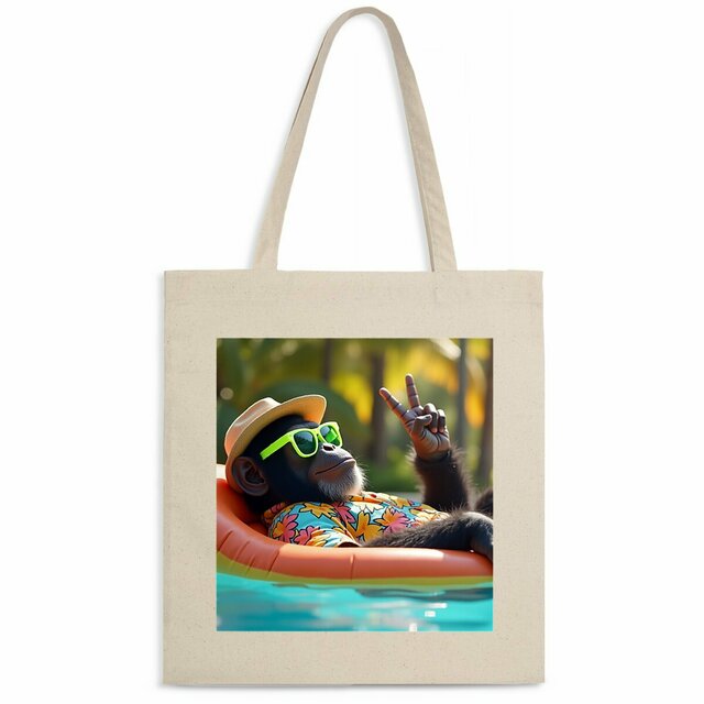 Image back Tote bag léger monkey ref 5025