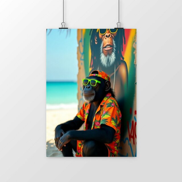 Image front Poster portrait Monkey ref 1009