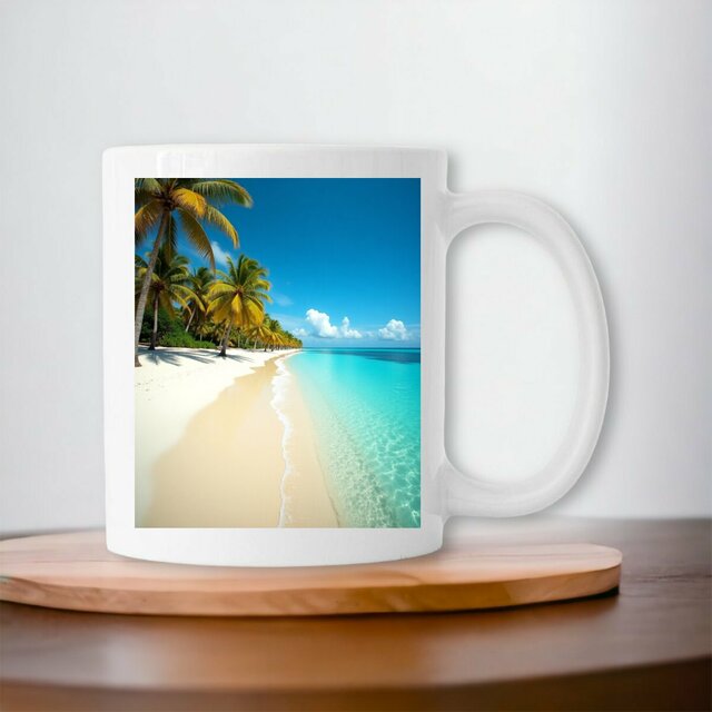 Image front Mug céramique plage paradisiaque ref 3025