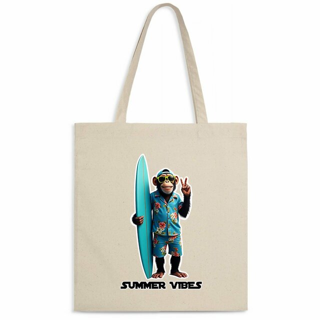 Image back Tote bag léger monkey ref 5014
