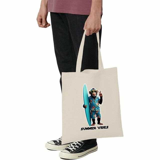 Image front Tote bag léger monkey ref 5014