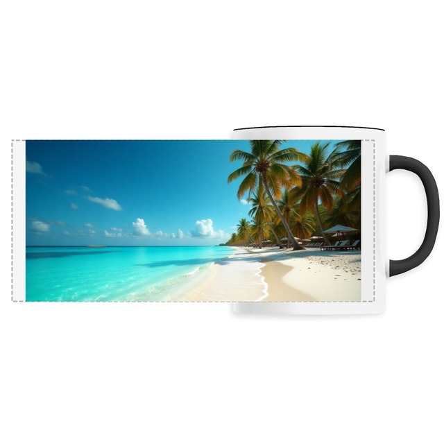 Image back Mug céramique plage paradisiaque panoramique ref 3021