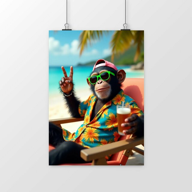 Image front Poster portrait Monkey ref 1002