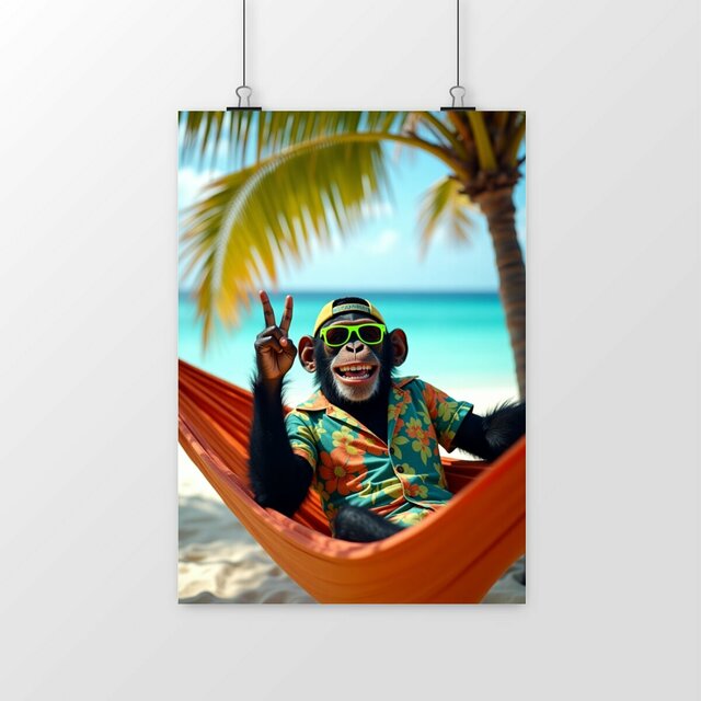 Image front Poster portrait Monkey ref 1005