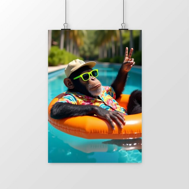 Image front Poster portrait Monkey ref 1001