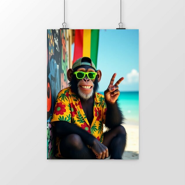 Image front Poster portrait Monkey ref 1012
