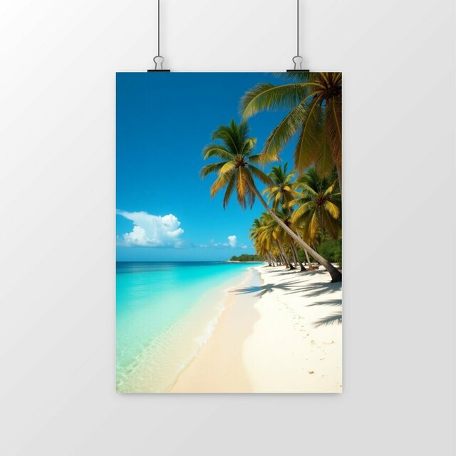 Image front Poster portrait plage paradisiaque ref 1053