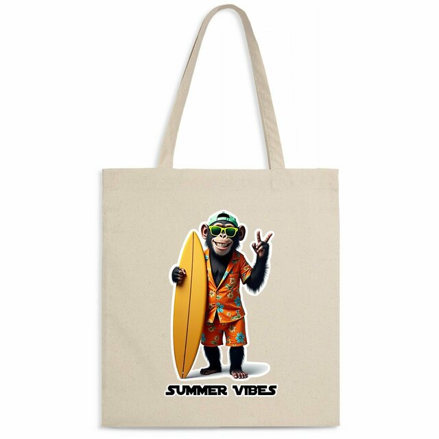 Image back Tote bag léger monkey ref 5013