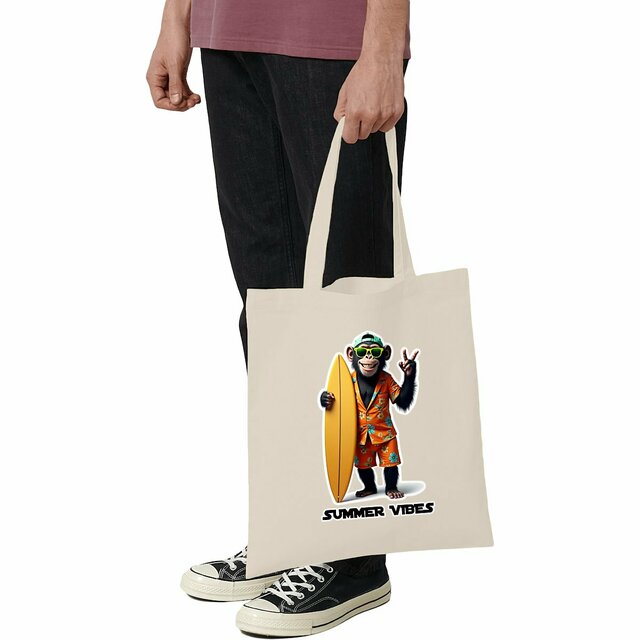 Image front Tote bag léger monkey ref 5013
