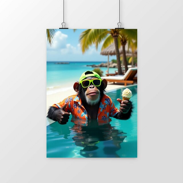 Image front Poster portrait Monkey ref 1060