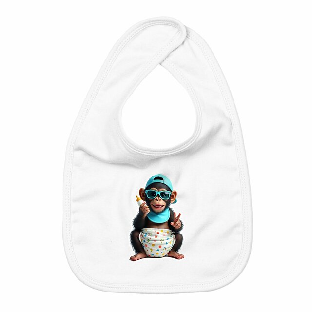 Image back bavoir baby monkey  ref 4021