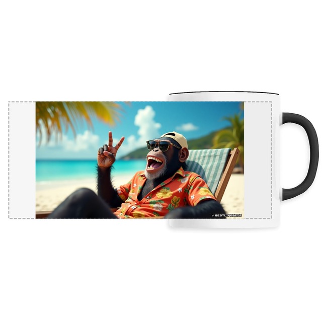Image back Mug céramique panoramique monkey ref 3005