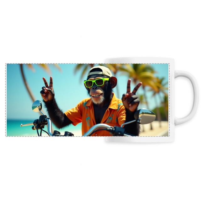 Image front Mug céramique panoramique monkey ref 3030