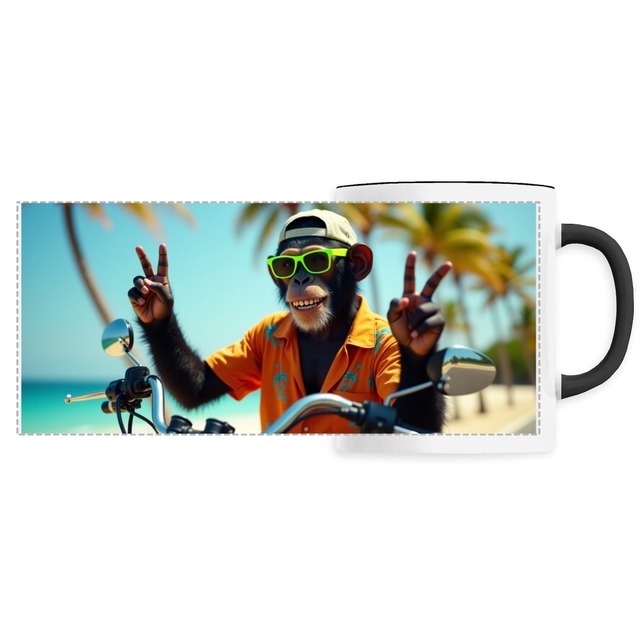 Image back Mug céramique panoramique monkey ref 3030