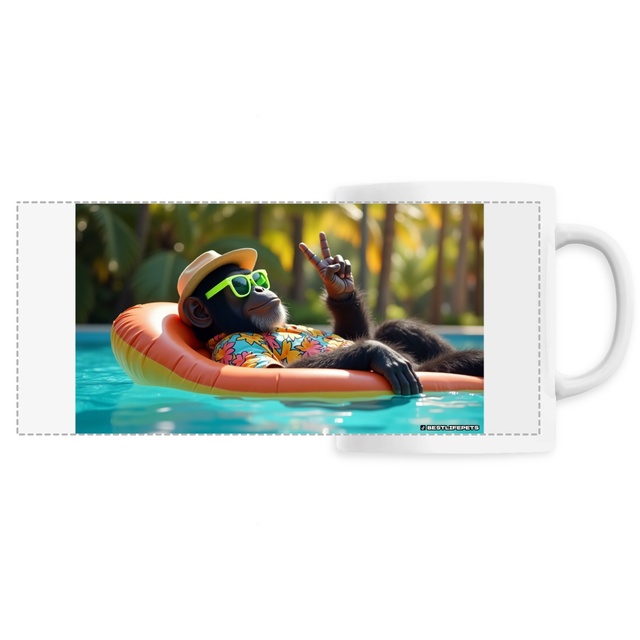 Image front Mug céramique panoramique monkey ref 3001