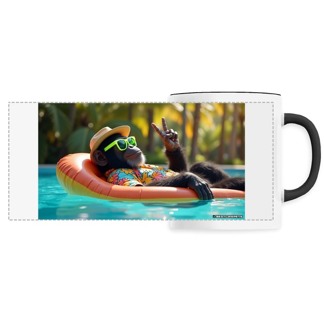 Image back Mug céramique panoramique monkey ref 3001