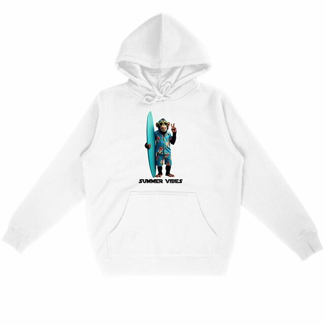 Image back Sweat à capuche unisexe adulte monkey surf ref 4026