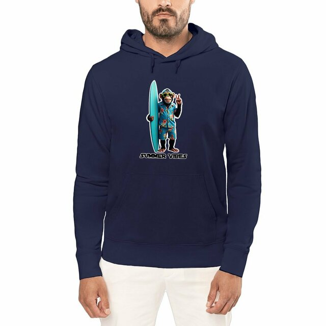 Image front Sweat à capuche unisexe adulte monkey surf ref 4026