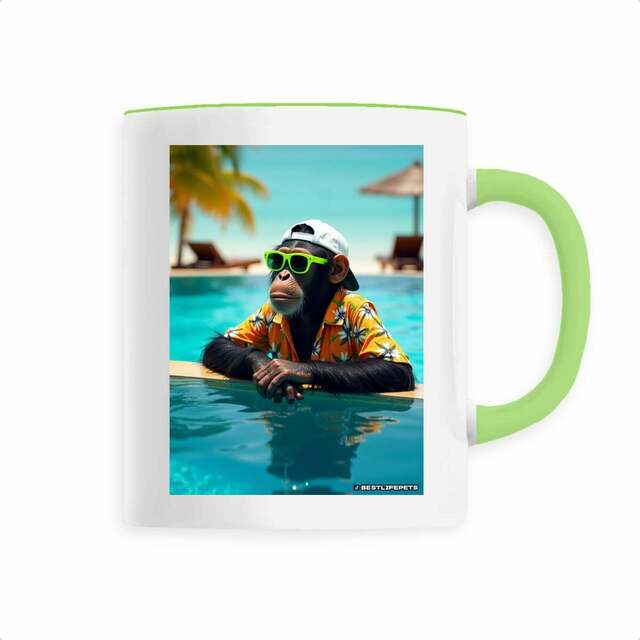 Image back Mug céramique rectangle monkey ref 3017