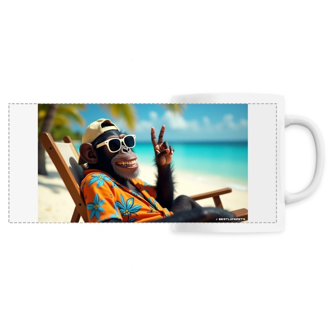 Image front Mug céramique panoramique monkey ref 3007