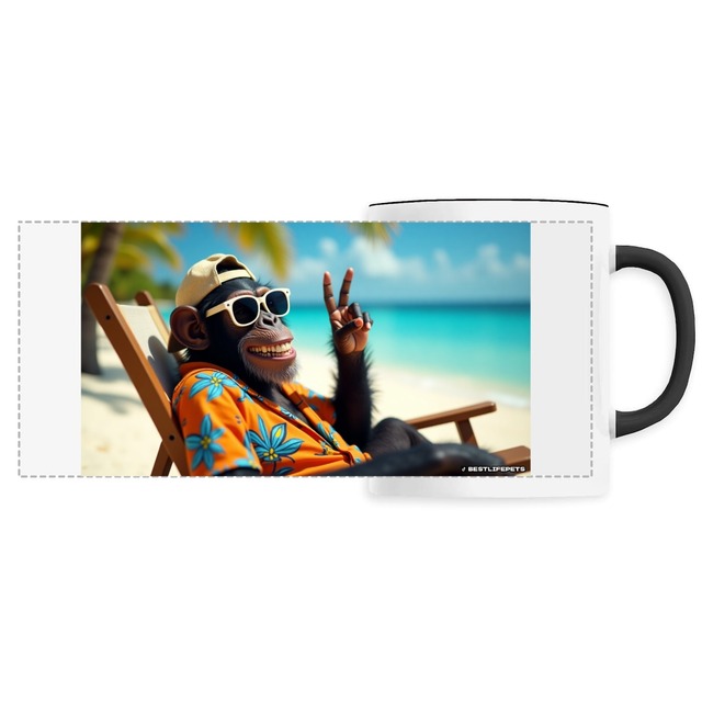 Image back Mug céramique panoramique monkey ref 3007