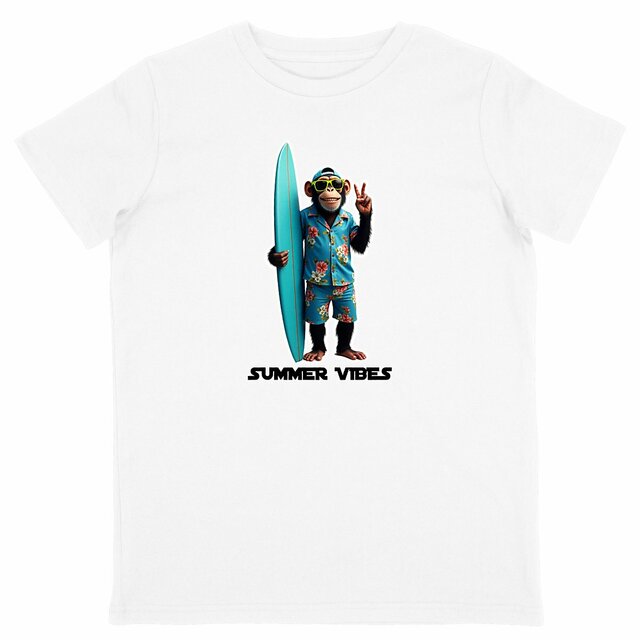 Image back T-shirt unisexe enfant léger monkey ref 4012