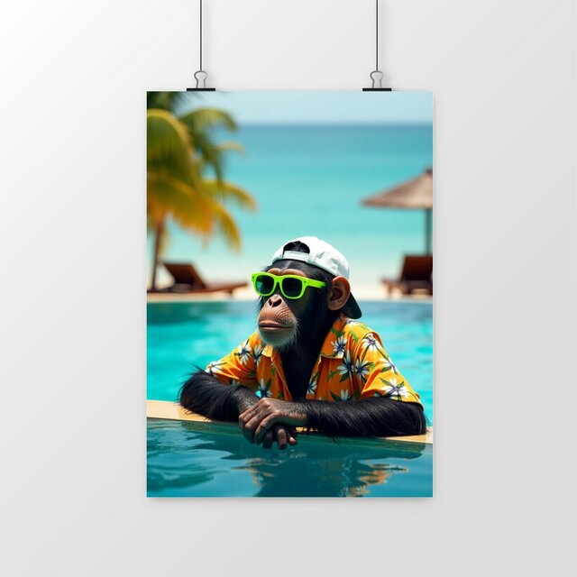 Image front Poster portrait Monkey ref 1013